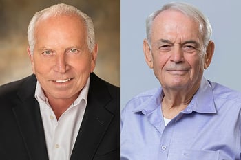 מימין: שמעון אקהויז, צילום: תומר שלום, לו סקפיורי, מנכ״ל חברת סופווייב, צילום: Carolynn Grimes