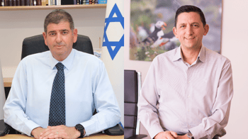 מימין: דורון ארנון, מנכ״ל מגדלי הים התיכון, צילום: גדי אהד / יוסי ברודני, ראש עיריית גבעת שמואל, צילום: ליאור בר סימן טוב