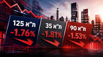 יום סוער של ירידות בשוק המניות / קרדיט: אילוסטרציה – AI