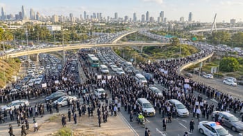 הפגנות חרדים / קרדיט: אילוסטרציה – AI