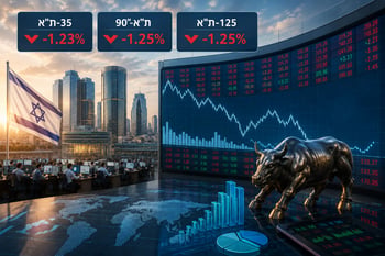 יום המסחר הסתיים בירידות שערים / קרדיט: אילוסטרציה – AI