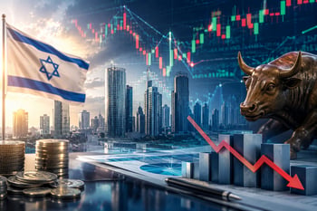 נמשכת גם היום המגמה השלילית בבורסת תא / קרדיט: אילוסטרציה – AI