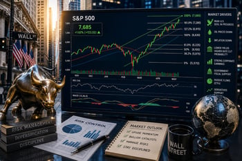 מבט טווח קצר על מדד המניות האמריקאי S&P500 / קרדיט: אילוסטרציה – AI