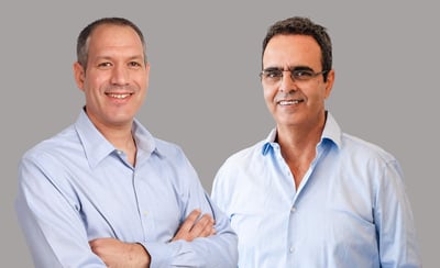 מימין: מיכה מלכה, מנכ״ל טוליפ קפיטל, צילום: נטע שני / מיכאל בנוולגי, מנכ״ל הראל פיננסים, צילום: גבע טלמור