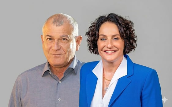 עדי לויתן, מנכ״לית אנלייט, עוזי לוי מנכ״ל מבנה, צילום: טל שחר - איל תגר