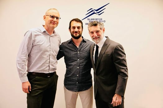 אסף גרניט, תמיר מנדובסקי, איתי בן זאב, בורסת תל אביב, צילום: ורד פרקש