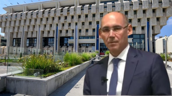 נגיד בנק ישראל, פרופ` אמיר ירון, צילום: דוברות בנק ישראל; בניין בנק ישראל, צילום: עמי ארליך