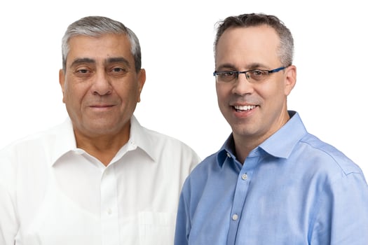 מימין: ארז מגדלי, צילום: ניקולה וסטהפל; יגאל דמרי, בעלי חברת י.ח דמרי, צילום: משה עמר