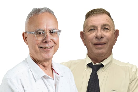 מימין: דורון חבקין, צילום: ליאת מנדל; אלון קרן, צילום: עידן אסלן