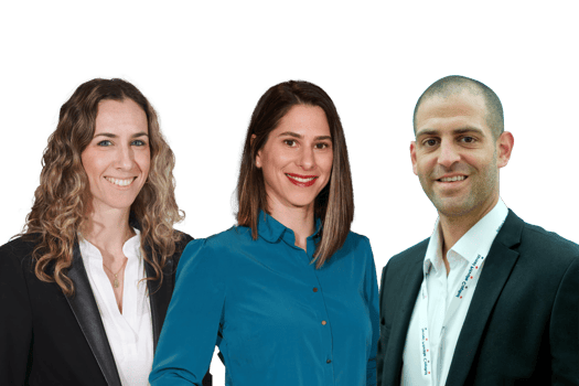 מימין: איתמר בן דוד, סמנכ״ל פיתוח עסקי HA Global; ניר שגיא; מיטל הפנר קדרנל, צילומים: ווליו