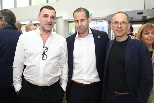 מומו מהדב, מנכ״ל מעלה; תומר ראבד, יו״ר בזק; חיים גבריאל, יו״ר תנובה, צילום: יעל צור
