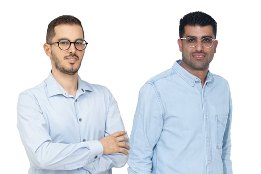 מימין: אוהד אסרף, מנכ״ל ובעלים ארי מגורים לשיווק נדלן, צילום: דרור סיתהכל / מאור אוחנה, מנכ״ל רשת ייעוץ המשכנתאות דרכנו, צילום: אדיר אסרף