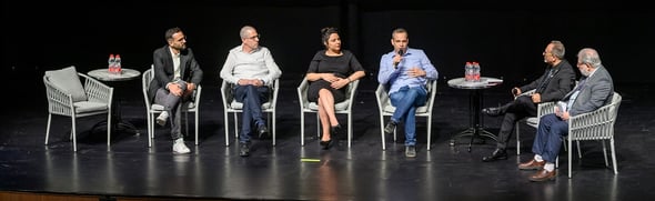 פאנל קרנות נאמנות בכנס FUNDER - מימין: אייל גורן, אייל חיים, מלי לבייב, בן מיטמינגר  / צילום תמונות הכנס: עמי ארליך
