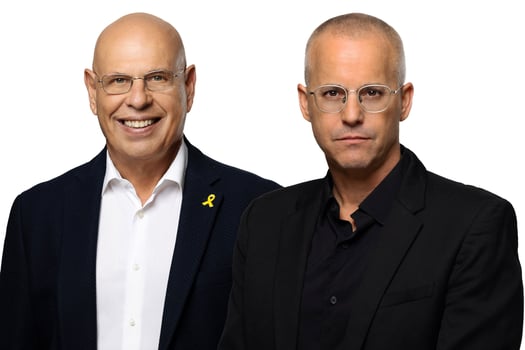 מימין: רן בן אברהם, יו״ר דירקטוריון צמח המרמן, צילום: אייל טואג; חיים פייגלין, מנכ״ל חברת צמח המרמן, צילום: אייל טואג