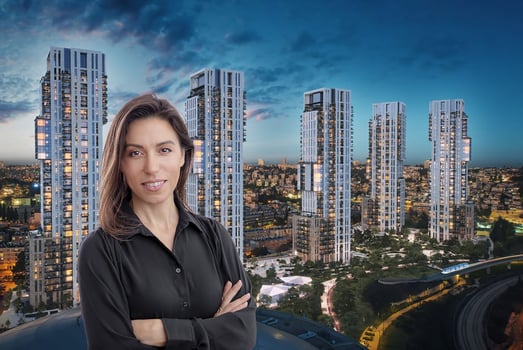 רונית אשד לוי, מנכ״לית אפריקה התחדשות עירונית, צילום: ענבל מרמרי; פרויקט SOHO ירושלים. קרדיט הדמייה 3D / עיבוד: פאנדר