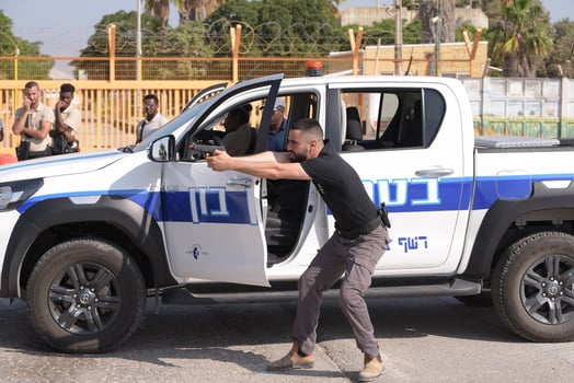 מאבטח רשף בטחון בתרגיל, צילום: רשף בטחון