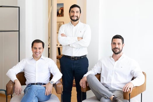 מימין: יואב קנול, אהרון אפלבאום ופרדריק לנדאו. צילום: קארן לנדאו