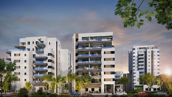 הדמייה ערב פרויקט y rova יעקבי יוניברסל, צילום: קסם הדמיות