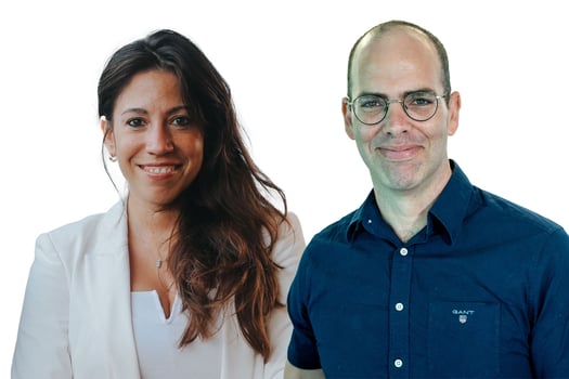 מימין: יניב שניידר מנכ״ל אלרון, צילום: באדיבות אלרון / ליסיה בכר מנוח, צילום: ביאנה קארו