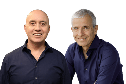 יובל כהן, מייסד ושותף מנהל, פורטיסימו קפיטל, צילום: עומר הכהן; ד״ר יואב זייף, מנכ״ל סטרטסיס, צילום: סטרטסיס