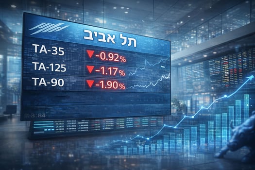  ירידות בבורסה בת״א / קרדיט: אילוסטרציה – AI
