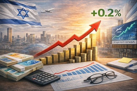 המדד החודשי לפעילות המשק בחודש פברואר עלה ב- 0.2 אחוז / קרדיט: אילוסטרציה – AI