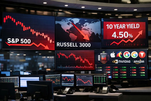 התיקון ב-S&P 500 לקראת סיום / קרדיט: אילוסטרציה – AI