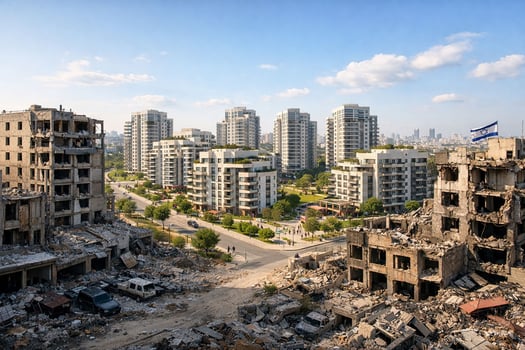 התחדשות עירונית במסגרת שיקום נזקי מלחמה - הכנסת אישרה סופית / קרדיט: אילוסטרציה – AI