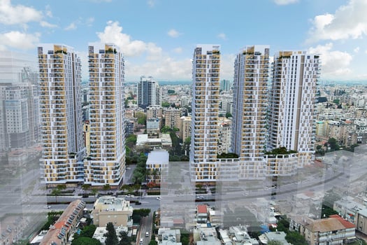פינוי בינוי של קבוצת עמים בפתח תקוה, קרדיט: אורבך הלוי אדריכלים