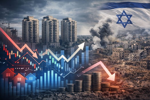 שוק הנדל״ן עדיין לא מגלם את כל השפעת המלחמה, אבל הסיכון ברור וקרוב / קרדיט: אילוסטרציה – AI