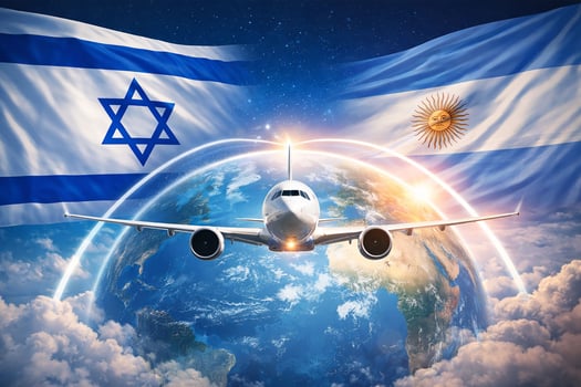 קו תעופה ישיר בין ישראל לארגנטינה / קרדיט: אילוסטרציה – AI