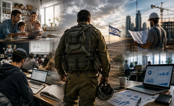 סקירה בנושא מאפייני הנעדרים מעבודתם בשל מילואים / קרדיט: אילוסטרציה – AI