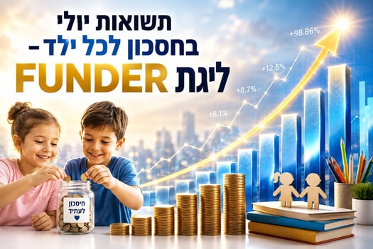 תשואות יולי בחסכון לכל ילד – ליגת FUNDER / קרדיט: אילוסטרציה – AI