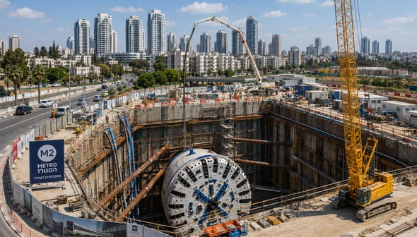 קבוצת מנרב זכתה במכרז לביצוע פיר השילוח הראשון במטרו / קרדיט: אילוסטרציה – AI