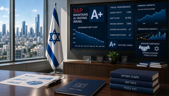 חברת הדירוג S&P מותירה את דירוג האשראי של ישראל ללא שינוי / קרדיט: אילוסטרציה – AI