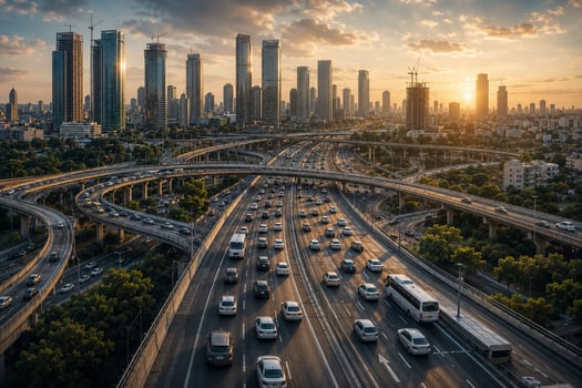 השפעת הרחבת רשת הכבישים על השימוש ברכב פרטי / קרדיט: אילוסטרציה – AI