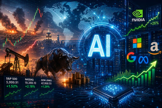 המלחמה טלטלה את השווקים, אבל ה־AI  החזיר את המשקיעים / קרדיט: אילוסטרציה – AI