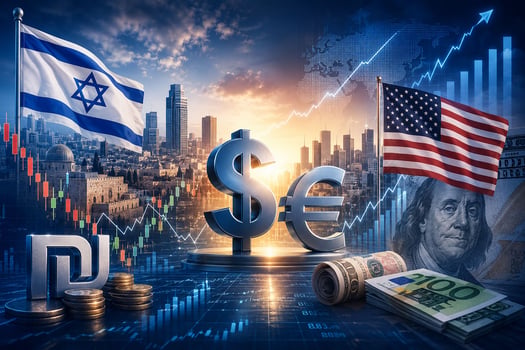 מבט על הדולר שלנו וחברו הבינלאומי ומה קורה מול היורו / קרדיט: אילוסטרציה – AI