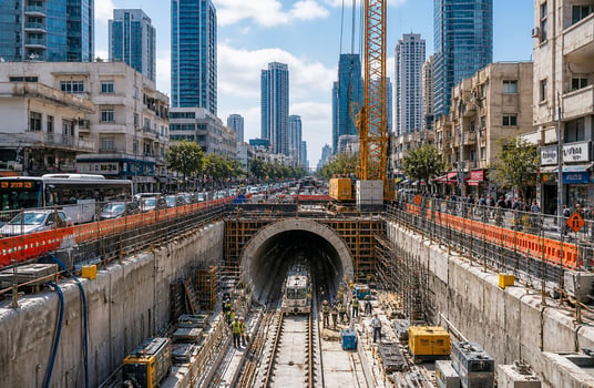 רשת ביטחון לעסקים בסביבת עבודות המטרו / קרדיט: אילוסטרציה – AI