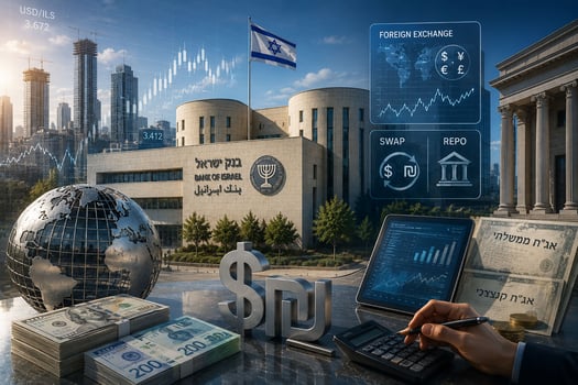 דיווח חודשי בדבר התכניות שבנק ישראל מפעיל בשווקים הפיננסיים לאור המלחמה / קרדיט: אילוסטרציה – AI