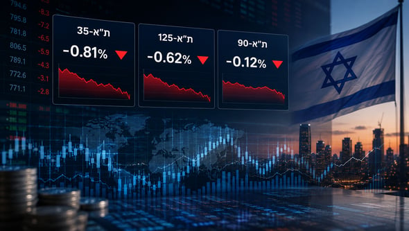 שבוע המסחר נפתח בירידות שערים / קרדיט: אילוסטרציה – AI