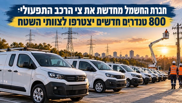 חברת החשמל מחדשת את צי הרכב התפעול / קרדיט: אילוסטרציה – AI