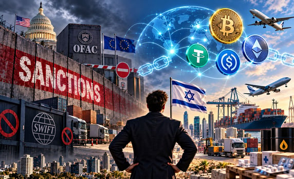 בלוקצ׳יין לא יגן על ישראל מפני סנקציות כלכליות / קרדיט: אילוסטרציה – AI