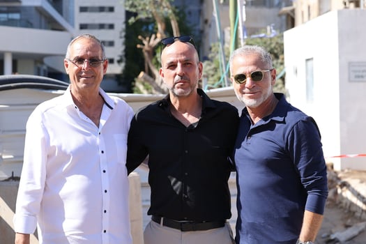 ישראל לוי, אליאב מימון ואיציק רוכברגר, צילום: שרון ענבי