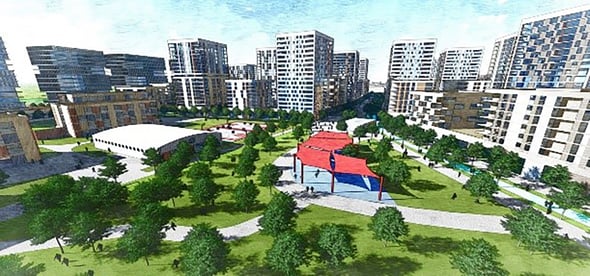 הדמיה שכונת רבין אור יהודה, קרדיט: ארי כהן-מיכאל וינד אדריכלות ובינוי ערים