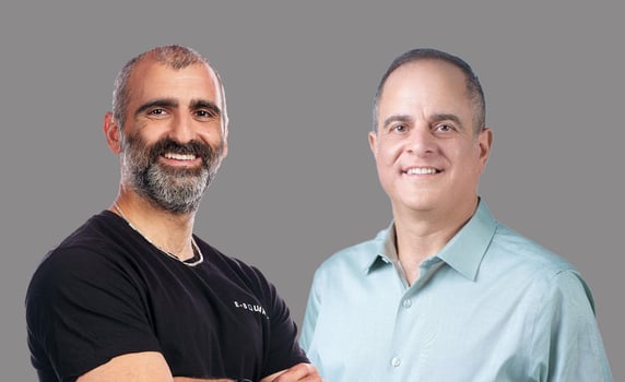 מימין: שי בסון, מנכ״ל משותף במלם תים, צילום: רועי שור / אלירן אליאסי, מנכ״ל אי סקוואר מבית מלם תים, צילום: יח״צ