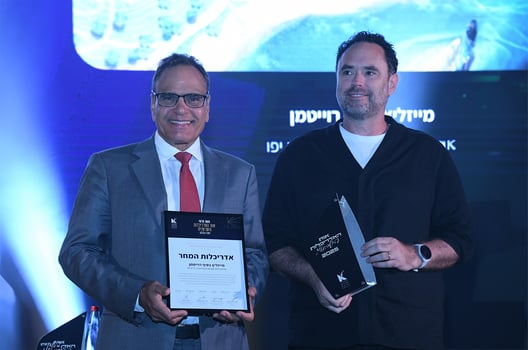 צורי דבוש מעניק את הפרסים בכנס אגודת האדריכלים, צילום: מורג ביטן