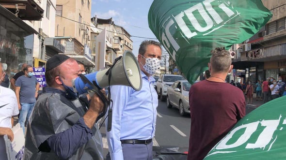 רועי כהן נשיא להב בהפגנה היום