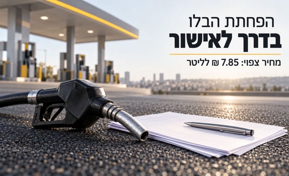 מס הבלו על הבנזין יופחת ב-50 אגורות / קרדיט: אילוסטרציה – AI